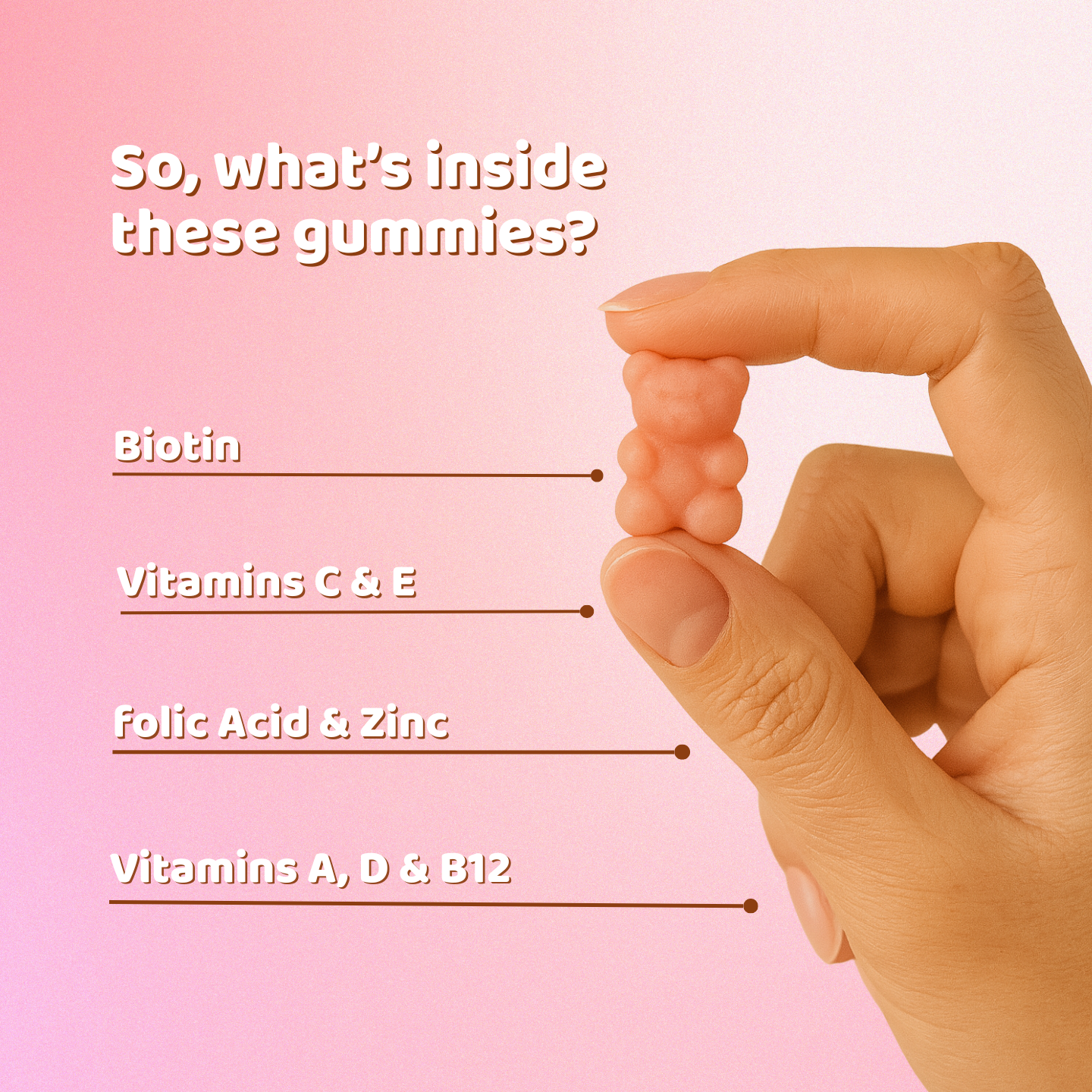 Gomas de crescimento do cabelo